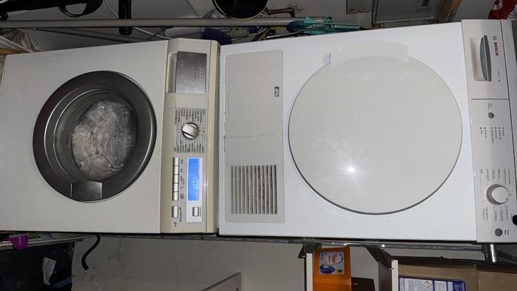 AEG Wasmachine + Bosch Droger, Witgoed en Apparatuur, Was-droogcombinaties, Gebruikt, 6 tot 8 kg, 85 tot 90 cm, Ophalen