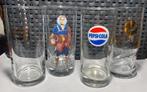 4 Verschillende Pepsi glazen. Hoogte 13,5 cm., Verzamelen, Glas en Borrelglaasjes, Ophalen of Verzenden, Zo goed als nieuw, Borrel- of Shotglas