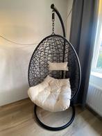 Zwarte hangstoel swing, Ophalen, Zo goed als nieuw, Zwart, Eén