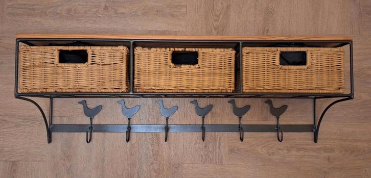 Kapstok met 6 haken schap mandjes, Huis en Inrichting, Overige Huis en Inrichting, Zo goed als nieuw, Ophalen