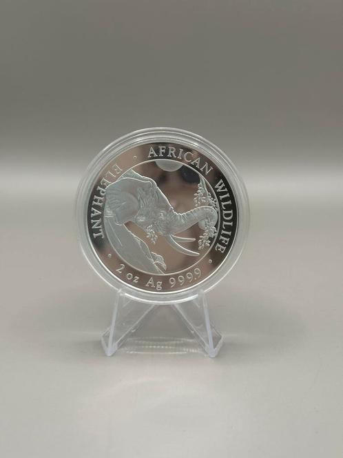 Somalië Elefant - 2023 - 2 OZ, Postzegels en Munten, Edelmetalen en Baren, Zilver, Ophalen of Verzenden