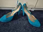 Turquoise pumps maat 38, Pumps, Blauw, Ophalen of Verzenden, Zo goed als nieuw