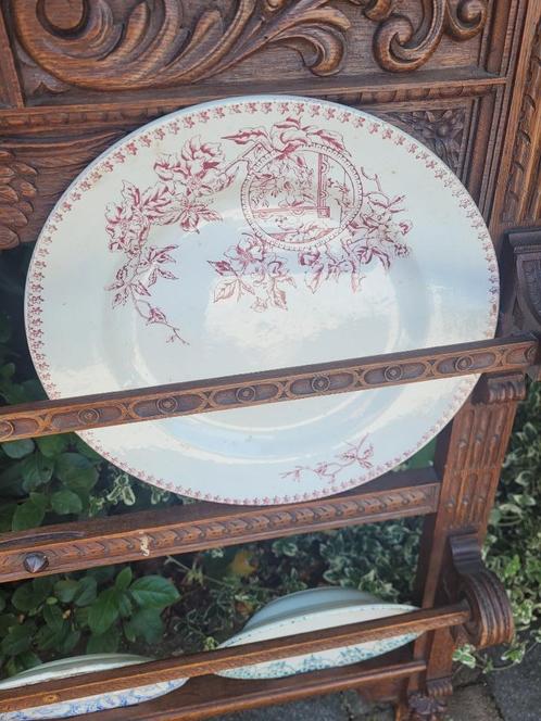 antiek groot bord serveerschaal, Antiek en Kunst, Antiek | Servies los, Ophalen of Verzenden