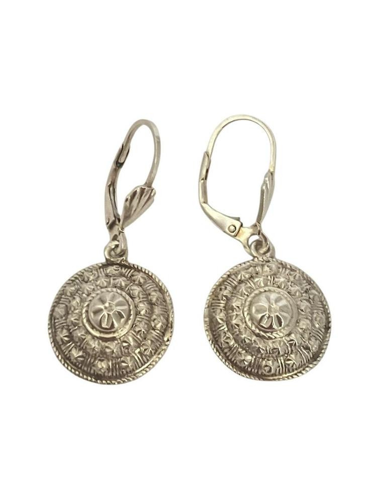 Lichtgewicht antieke zilveren oorhangers, 16 mm aan brisure, Sieraden, Tassen en Uiterlijk, Antieke sieraden, Oorbellen, Zilver