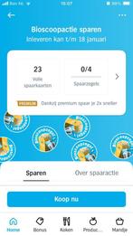 8 Bioscoop AH spaarkaarten voor tweede kaartje gratis, Albert Heijn, Ophalen of Verzenden