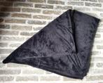 Nieuw: Zwart Velours 1 Persoons Plaid, Huis en Inrichting, Woonaccessoires | Plaids en Woondekens, Ophalen of Verzenden, Nieuw