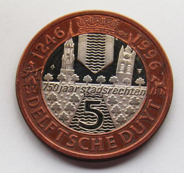 **  PENNING UIT  DELFT 1996  - Zie beschrijving  **, Postzegels en Munten, Penningen en Medailles, Overige materialen, Nederland