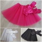 Nieuw setje tutu + glamour handschoenen. Wit, roze, zwart, Ophalen of Verzenden, Nieuw, Carnaval, Kleding