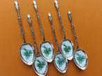 6 mooie emaille bloemen lepeltjes, Antiek en Kunst, Verzenden
