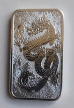 1 ounce zilveren rectangular Dragon, Ophalen of Verzenden, Zilver