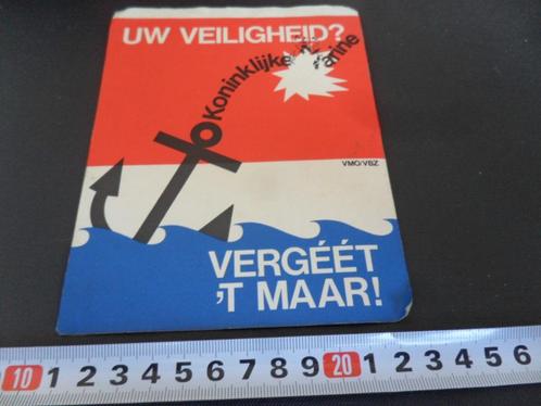 sticker uw veiligheid? vergéét 't maar! VMO/VBZ strip anker, Verzamelen, Stickers, Zo goed als nieuw, Bedrijf of Vereniging, Ophalen