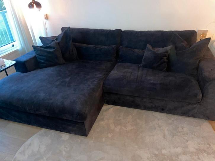DECOR AMSTERDAM Luxe Hoekbank - Stof - adore anthracite, Huis en Inrichting, Banken | Bankstellen, Zo goed als nieuw, Hoekbank