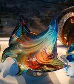 Murano glaskunst Chalcedony manta rog beeld - gesigneerd, Antiek en Kunst, Ophalen of Verzenden