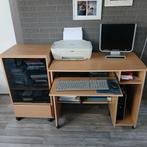 Bureautje met audiokastje op wielen, Ophalen, Gebruikt