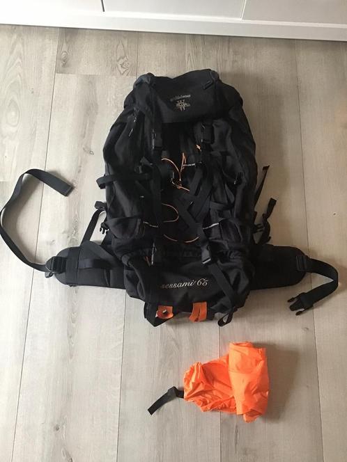 Grote zwarte backpack rugzak Wildebeast Sessami 65, Sport en Fitness, Bergsport en Wandelen, Gebruikt, Rugzak, Ophalen of Verzenden
