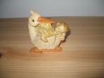 Beeldje Ooievaar met baby'tje Vintage, Ophalen of Verzenden