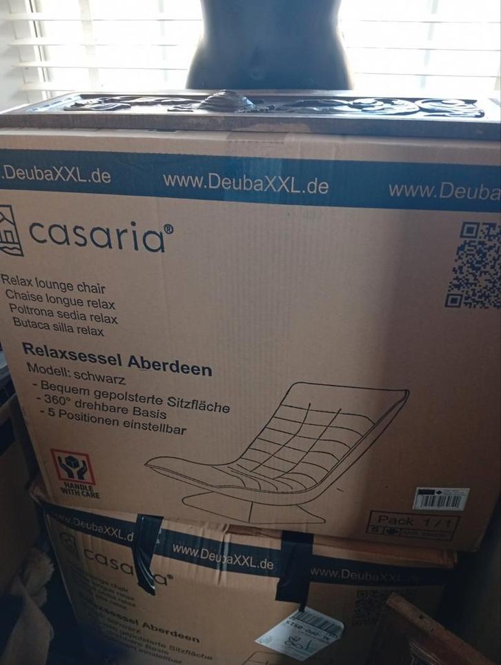 2 Nieuwe Relaxstoelen - Casaria Aberdeen, Huis en Inrichting, Fauteuils, Ophalen of Verzenden