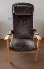 fauteuil hoge zitstoel leunstoel vintage, Ophalen, Hout, Gebruikt, Minder dan 75 cm