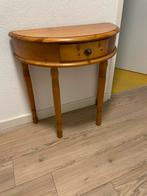 Halfrond tageltje met lade, Huis en Inrichting, Tafels | Sidetables, Ophalen of Verzenden, 25 tot 50 cm, Rechthoekig, 50 tot 100 cm