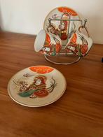 vintage handgeschilderd Japanse kopjes, Antiek en Kunst, Antiek | Servies los, Ophalen of Verzenden