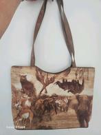 safari dieren tas bruin ophalen delft, Sieraden, Tassen en Uiterlijk, Tassen | Damestassen, Ophalen, Gebruikt, Bruin, Schoudertasje