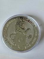 Queen's Beast 10oz Zilver - White Lion of Mortimer, Ophalen of Verzenden, Overige landen, Losse munt, Zilver