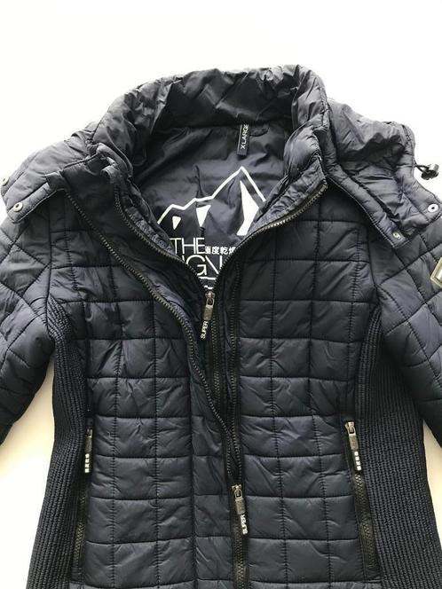 Stoere:Superdry Tussen jas - donkerblauw - XL mooie pasvorm, Kleding | Dames, Jassen | Winter, Gedragen, Maat 46/48 (XL) of groter