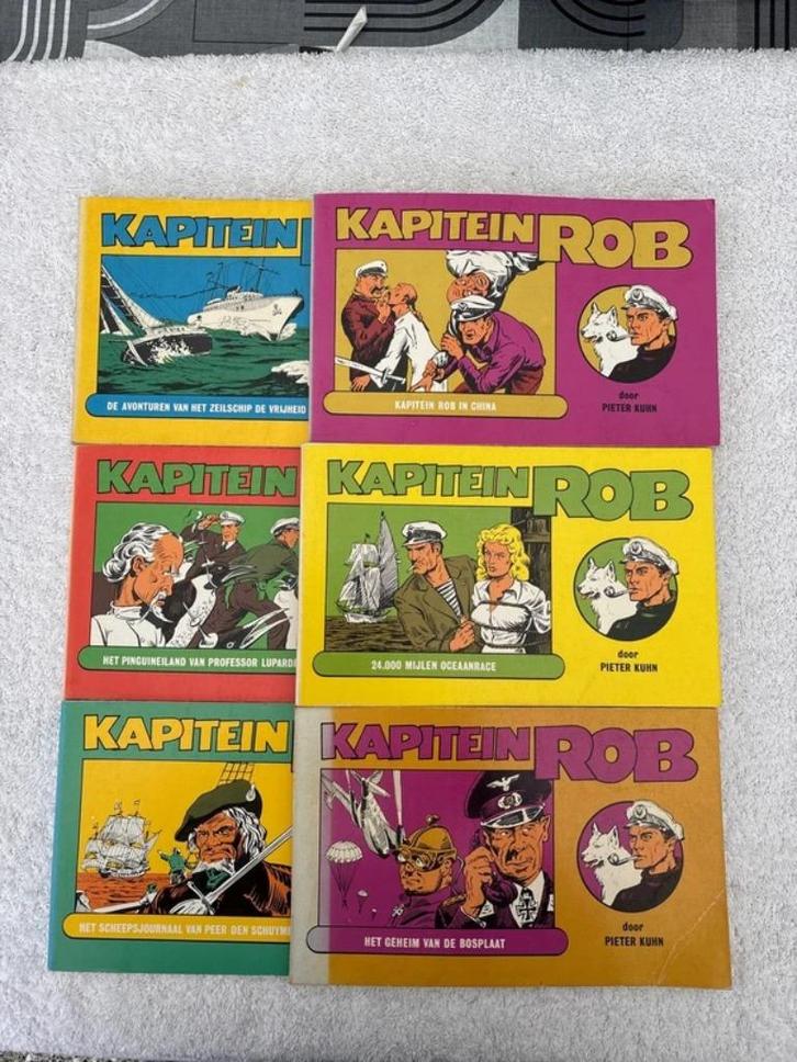 6x Kapitein Rob Collectie (Pieter Kuhn) - Avontuur op Zee!, Boeken, Stripboeken, Gelezen, Meerdere stripboeken, Ophalen of Verzenden