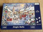 Puzzel Hop - Jingle Bells - 1000 stukjes zo goed als nieuw, Ophalen of Verzenden, 500 t/m 1500 stukjes, Zo goed als nieuw, Legpuzzel
