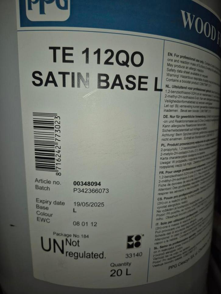 Spuitlak 20L - RAL 7045, Doe-het-zelf en Verbouw, Verf, Beits en Lak, Nieuw, Lak, 20 liter of meer, Grijs, Ophalen