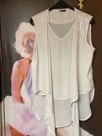 Janina Witte Wikkel Top Pailletten Maat 46/48 (XL), Kleding | Dames, Blouses en Tunieken, Ophalen of Verzenden, Zo goed als nieuw