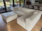 Zitbank te koop - Leder Wit, Huis en Inrichting, Ophalen, Gebruikt, Hoekbank, Leer