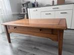 Houten salontafel met lade (HAARLEM), Huis en Inrichting, Ophalen, Gebruikt, 100 tot 150 cm, Eikenhout