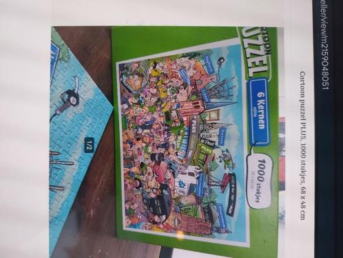 Cartoon puzzel PLUS, 1000 stukjes, 68 x 48 cm, Hobby en Vrije tijd, Denksport en Puzzels, Zo goed als nieuw, Legpuzzel, 500 t/m 1500 stukjes