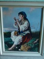 vintage schilderij `` Rokend Zigeunermeisje`` 70er, Ophalen, Huis en Inrichting