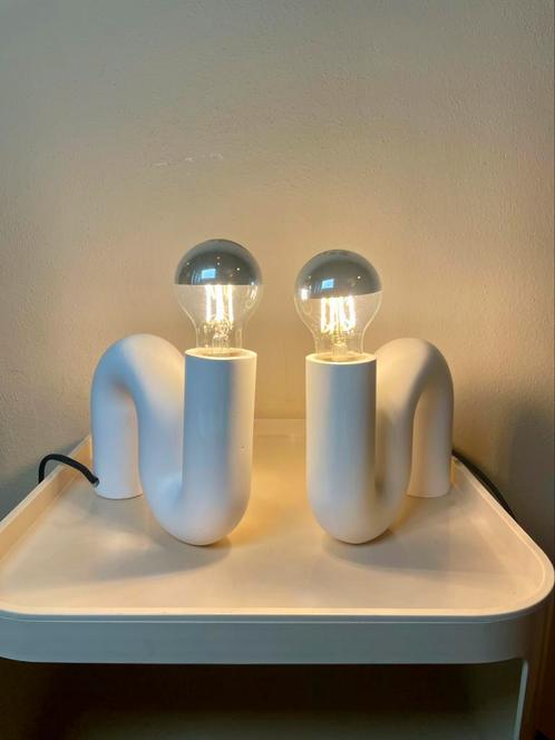 Moderne keramieke bureaulampen snake, Huis en Inrichting, Lampen | Tafellampen, Zo goed als nieuw, Minder dan 50 cm, Ophalen of Verzenden