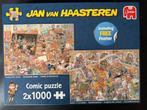 Jan van Haasteren combipuzzel 2 x 1000 stukjes, Ophalen of Verzenden, 500 t/m 1500 stukjes, Zo goed als nieuw, Legpuzzel