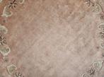 Handmade rond pastel blush roze floral Nepal wol 200x200cm, ., Rond, Ophalen of Verzenden, 200 cm of meer