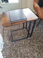 Bijzettafeltje banktafeltje laptoptafeltje Industrieel, Ophalen, Rechthoekig, Metaal of Aluminium, Minder dan 55 cm