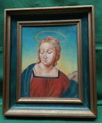 Vintage schilderijtje Maria kerst, Ophalen of Verzenden, Gebruikt