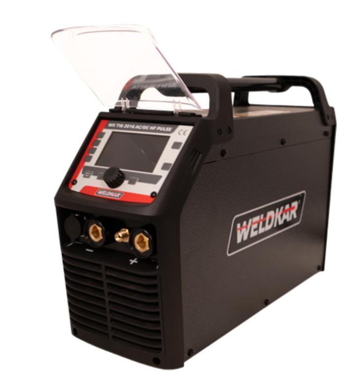 Weldkar TIG 2016 AC/DC 200a HF Pulse incl slangenpakket- 230, Doe-het-zelf en Verbouw, Gereedschap | Lasapparaten, Nieuw, Tig