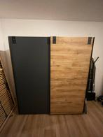 Industriële Kledingkast - eiken/grafiet - 198x180x64 cm, Huis en Inrichting, Kasten | Kledingkasten, Ophalen, 150 tot 200 cm, Met hangruimte