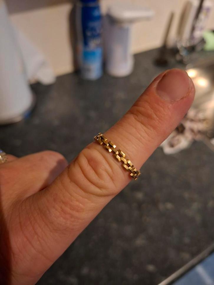 14 karaats gouden flexibele rolex ring, Sieraden, Tassen en Uiterlijk, Ringen, Heer, 20 of groter, Goud, Goud, Ophalen of Verzenden