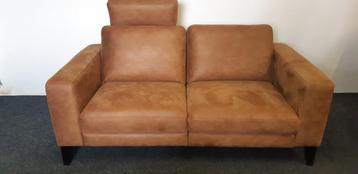 Elektrische 2-zits bank | Bekleding Bull Cognac  beschikbaar voor biedingen