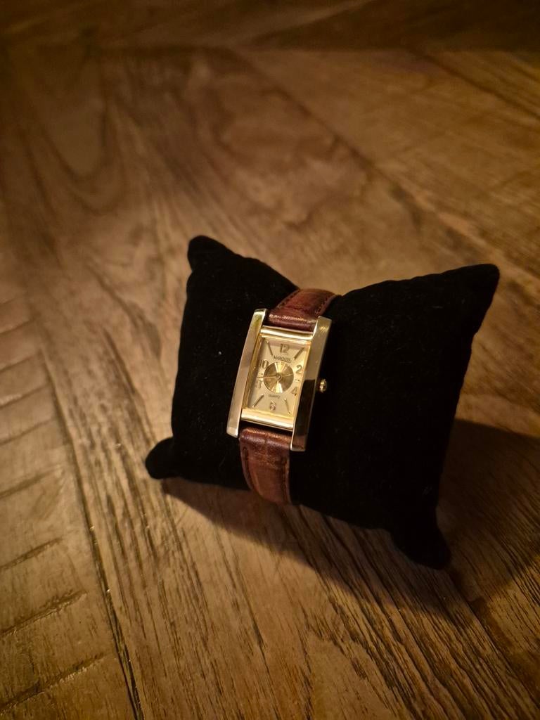 Marquis dames horloge goudkleurig (antiek), Sieraden, Tassen en Uiterlijk, Horloges | Dames, Overige merken, Staal, Polshorloge
