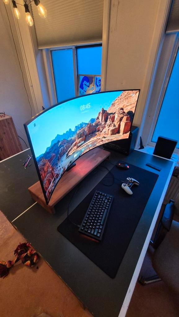 45'' LG UltraGear OLED curved monitor WQHD, 240 Hz, Computers en Software, Monitoren, Zo goed als nieuw, 201 Hz of meer, Gaming