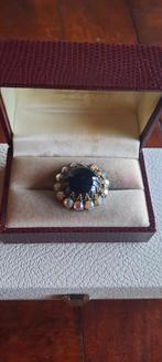 Antieke  rouwbroche  met aurora borealis., Ophalen of Verzenden, Overige materialen, Met edelsteen