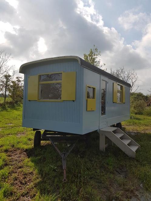 woonwagen pipowagen Tinyhouse, Doe-het-zelf en Verbouw, Bouwketen en Schaftketen, Zo goed als nieuw, Ophalen of Verzenden