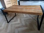 Stevige Industriële Eettafel van Mango Hout, Huis en Inrichting, Tafels | Eettafels, Ophalen, 50 tot 100 cm, Zo goed als nieuw