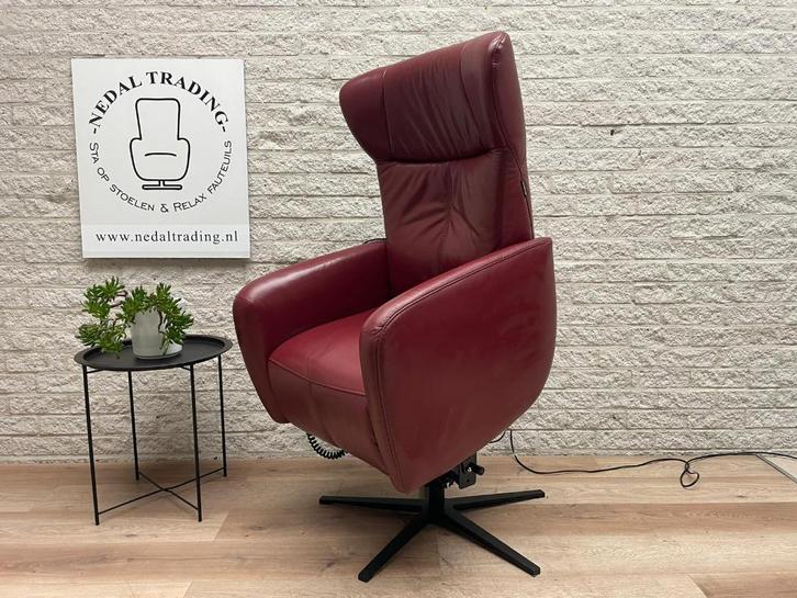 Prominent Sorisso sta op stoel relax fauteuil Large staop, Huis en Inrichting, Fauteuils, Zo goed als nieuw, Leer, 50 tot 75 cm